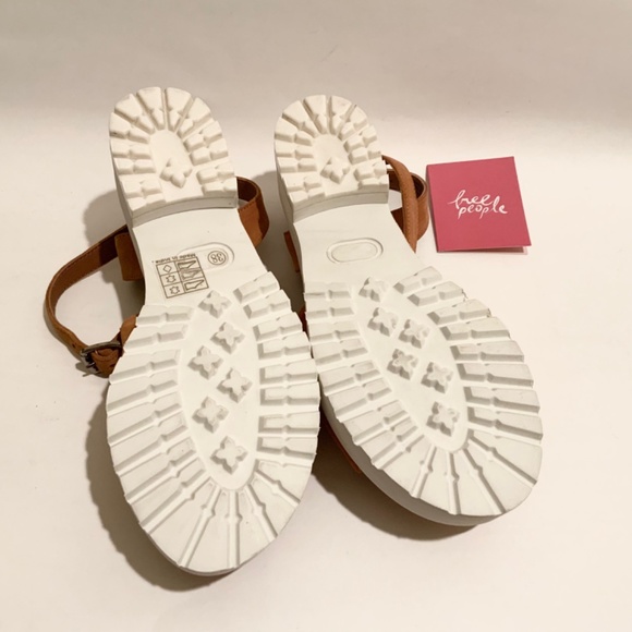 Free People Essex Suede Platform Sandals Brown Taupe Ankle-Strap Summer Heels 38 - Picture 8 of 11